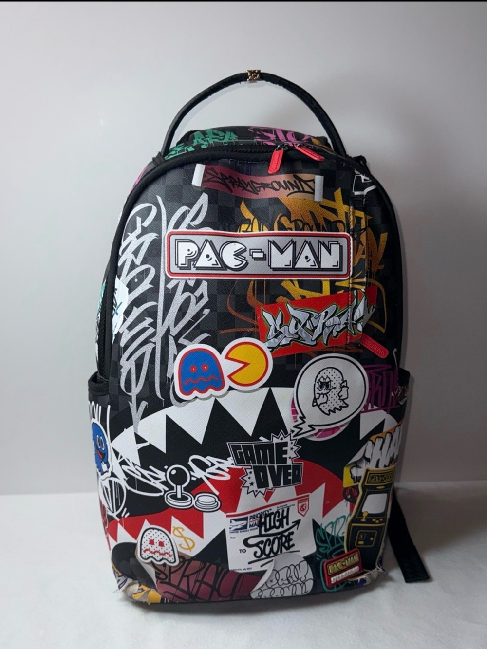 Pac-Man Graphic Black sprayground Backpack